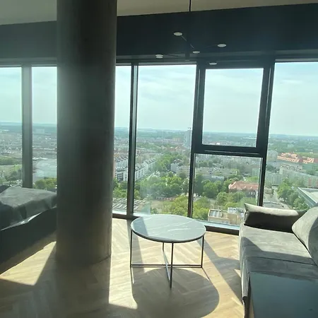 公寓 Panorama 21 Floor Hanza Tower 什切青