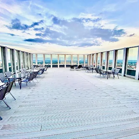 公寓 Panorama 21 Floor Hanza Tower 什切青